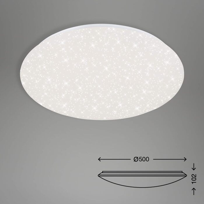Стеля LED-світильник BRILONER Зоряне небо з пультом керування, регулювання кольору (від теплого до холодного білого), 48,5x7,5 см, білий