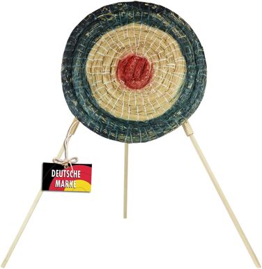 Набір мішеней Stronghold 65 см з підставкою – солом'яна мішень для стрільби з лука, арбалета та метання ножів