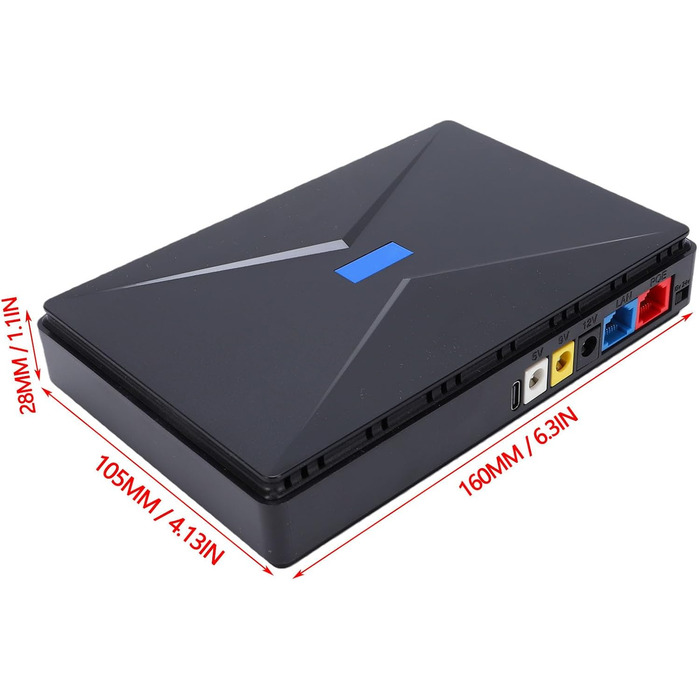 Міні-UPS, 10400 mAh, Надійне живлення для роутера, модему, камери відеоспостереження, Корпус з ABS-пластику (Європейська вилка)