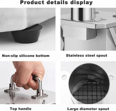 Комерційна овочева машина Oiyekntd з сітчастими ножами, міцна нержавіюча сталь, 200 Вт, електрична машина для кубиків фруктів для картоплі, моркви, огірків, пітаї, 8 мм