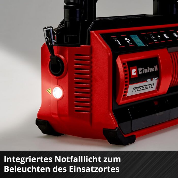 Гібридний компресор Einhell PRESSITO 18/25 Hybrid Power X-Change (18 В, живлення від кабелю або акумулятора, макс. 11 бар, у компл