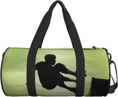 Блискучий, гарний візерунок, кругла форма, велика місткість, дорожня сумка, легка та міцна, подарунок для піших прогулянок, відпустки, ділових поїздок та іншого, для скейтборду, універсальний розмір