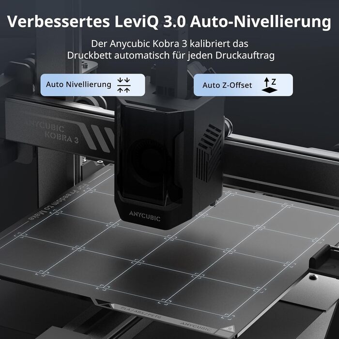 Багатоколірний комбінований 3D-принтер Anycubic Kobra 3, друк у 4 кольори, висока швидкість 600 мм/с, висихання нитки під час друк