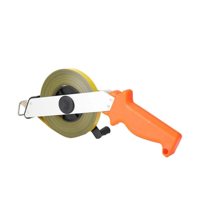 Рулетка Lfhelper 50M сталева рулетка рулетка рулетка рулетка рулетка рулетка рамка рулетка рулетка сталева металева кривошипна рулетка з ручкою, шнурком і вушком для садів будівельного майданчика вимірювання великих площ