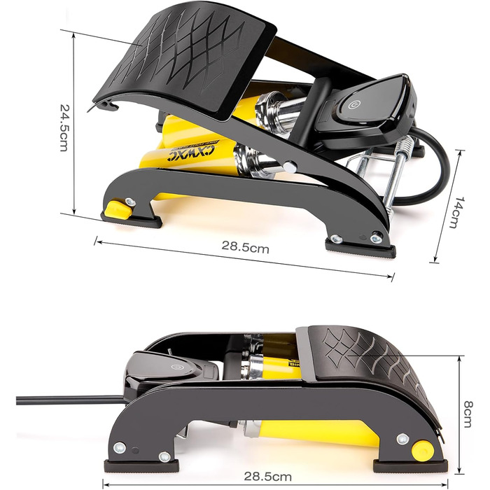 Ножний насос CXWXC з подвійним циліндром та цифровим манометром