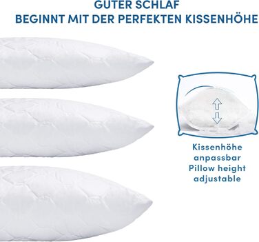 Подушка Medicate з мікрофібри від алергії 80x80 см - Гіпоалергенна подушка з наповнювачем з порожнистих волокнистих кульок - Подушка 80x80 см - Можна прати при температурі до 95 градусів, зроблено в Німеччині, 80 x 80 см