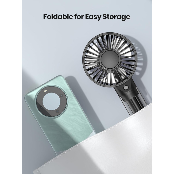 Портативний портативний вентилятор TOPK, акумуляторна батарея, розпилювач води, невеликий персональний ручний вентилятор для подорожей, домашнього офісу, кемпінгу на відкритому повітрі