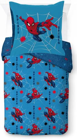 Комплект дитячої постільної білизни Marvel Spiderman Spidery Faces 100 бавовна односпальне ліжко 135x200 см - підодіяльник наволоч