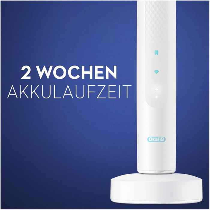 Електрична звукова зубна щітка Oral-B Pulsonic Slim Clean 2000, 2 режими чищення для догляду за зубами та здорових ясен із таймером, подарунок для чоловіків/жінок, дизайн Braun, білий