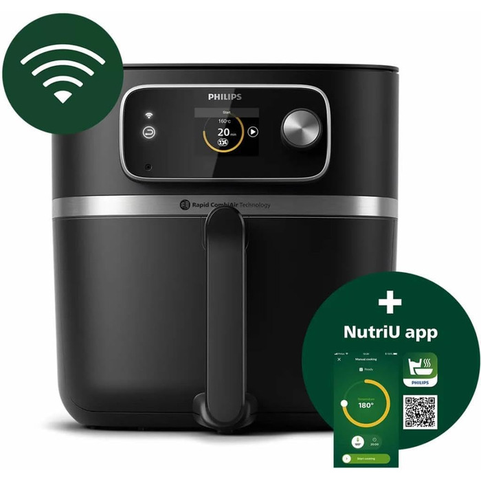 Аерофритюрниця Philips Airfryer Combi XXL HD9880/90, чорна