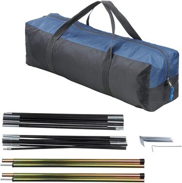 Намет Bosa 3-місний купольний намет із сонцезахисним навісом Вентиляція входу Водонепроникний із 3000 мм Синій сірий