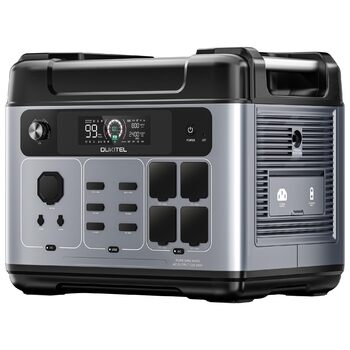 Портативна зарядна станція OUKITEL P2001 Plus 2048 Втгод, сонячний генератор з акумулятором LiFePO4, 4 x 2400 Вт (пік 4800 Вт) змінного струму, швидка зарядка 0-100 за 1 годину, зарядна станція для дому, подорожей, кемпінгу P2001PLUS