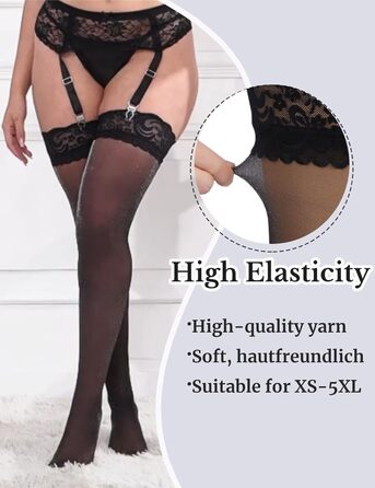 Жіночі блискучі панчохи comeondear, без підв’язок, розмір 3XL–5XL