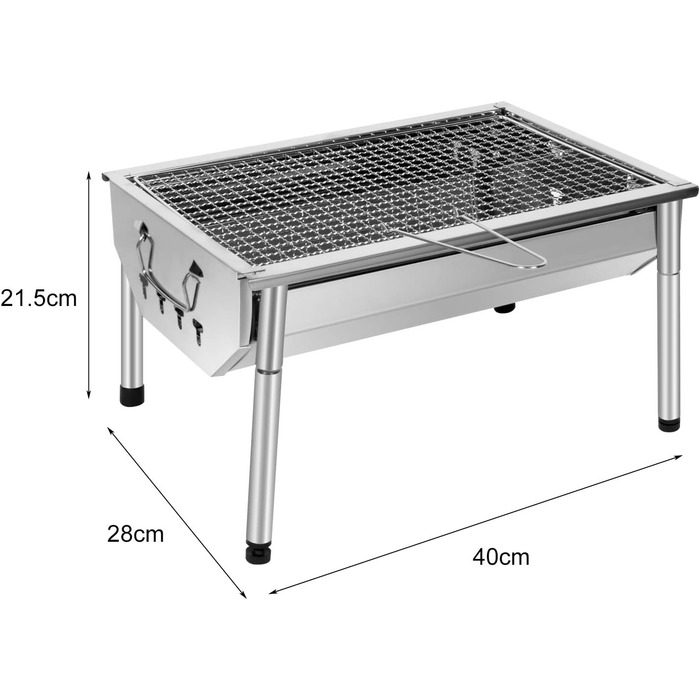 Гриль для пікніка з нержавіючої сталі вугільний гриль невеликий гриль портативний кемпінговий гриль знімний гриль-барбекю для вечі