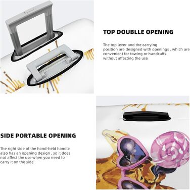 Чохол для валізи Giraffe, міцний захист для багажу розміром 45.7-81.3 см, XL, Чорний