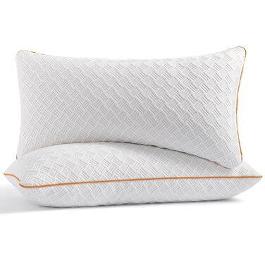 Подушка 40x80 см (комплект з 2 шт.), подушка з піни з ефектом пам&39яті - наповнювач для сну, регульована по висоті подушка з блискавкою, знімна/пральна наволочка 40 x 80 см 2