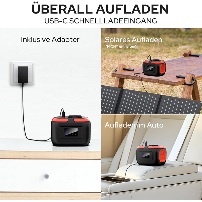 Портативна електростанція SinKeu 97 Втгод, міні-генератор 26400 мАг з розеткою 120 Вт 230 В змінного струму, 12 В постійного струму, USB-портами для мобільного телефону, ноутбука, мобільним блоком живлення для кемпінгу, подорожей та надзвичайних ситуацій 