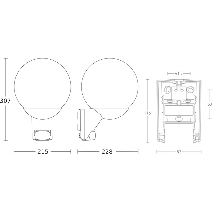 Вуличний настінний світильник Steinel L 585 S, білий, датчик руху 180, макс. радіус дії 10 м, класичний, корпус з видутого скла ручної роботи, білий - без лампочки, білий - без лампочки, одинарний