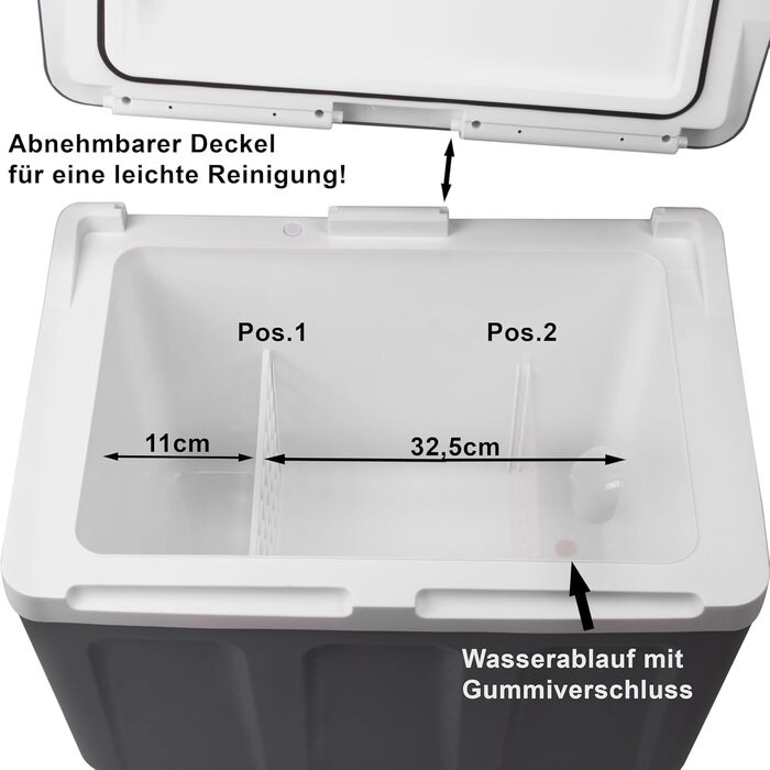 Електричний холодильник об&39ємом 45 літрів, 12 В, 230 В, охолодження та обігрів, термоелектричний холодильник на колесах, для автомобіля, вантажівки, міні-холодильника, термобоксу для автомобіля, човна, кемпінгу, тихий еко-режим