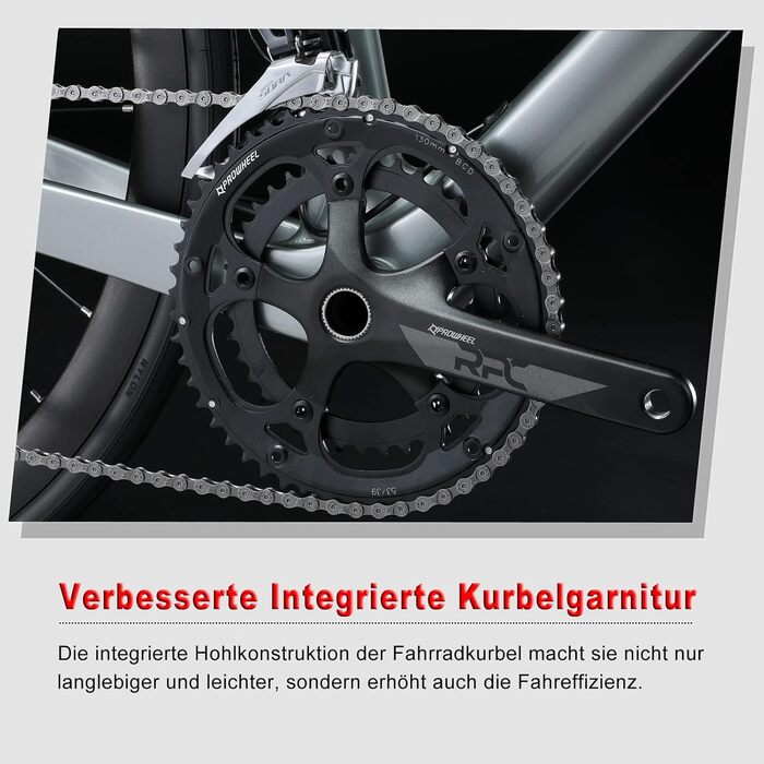 Карбоновий гравійний велосипед KABON, шосейний велосипед T800 з карбоновою рамою 700C з 18 передачами, інтегрованим карбоновим кермом, дисковими гальмами, унісекс-шосе, колір хамелеон синій 56 см