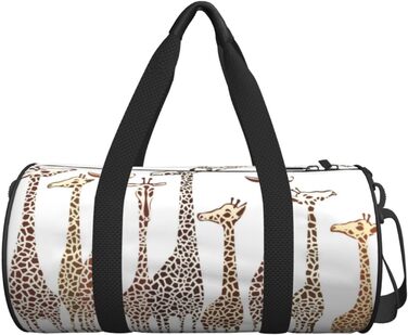 Мила спортивна сумка-дорожня сумка з жирафами для чоловіків та жінок, велика спортивна сумка-мішок