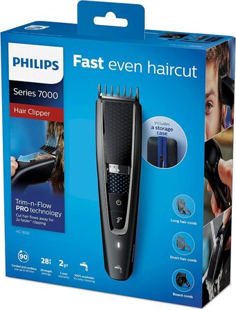 Машинка для стрижки волосся Philips Hair Clipper Series 7000 з технологією Trim-n-Flow (модель HC7650/15)