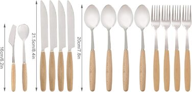 Набір із 14 виделок та ложок, сумка для столових приборів для використання на вулиці, набір столових приборів для кемпінгу, дорожні столові прибори з сумкою для зберігання, портативний набір столових приборів для кемпінгу, багаторазовий, для пікніків та в