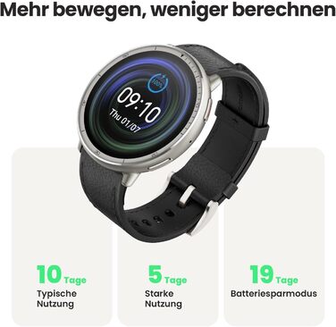 Розумний годинник Amazfit Active 2 44 мм, оплата NFC, штучний інтелект, голосове керування, GPS та безкоштовні карти, 10 днів автономної роботи, фітнес-трекер із понад 160 спортивними режимами, водонепроникність 5 атм для Android та iPhone (круглий)