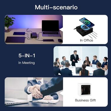 Зарядний пристрій LIMETA 200 Вт USB C 5-портовий PD3.1 бездротовий магнітно-безпечний швидкий зарядний пристрій (140 Вт макс.) з 3