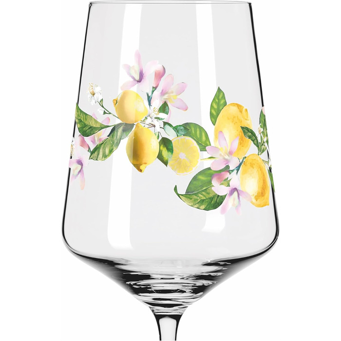 Келих для аперитиву 500 мл - набір 2 - серія Sommertau - для шприца, шприцера - лимонний мотив - зроблено в Німеччині, жовтий, зел