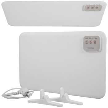 Інфрачервоний обігрівач Heidenfeld HF-TH120 Настільний обігрівач потужністю 120 Вт Радіатор - Інфрачервоний обігрівач - Електричний обігрівач - Нагрівальна панель - Інфрачервоний радіатор - Нагрівальна панель - 3-в-1 Монтаж, білий