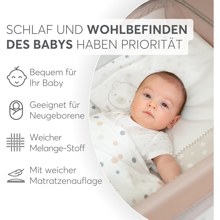 Дитяче ліжечко KikkaBoo Baby Travel Cot SO GIFTED, 120x60 см, до 15 кг, складне та компактне, портативне з сумкою для перенесення, розкладне для подорожей та відпусток, темно-синє