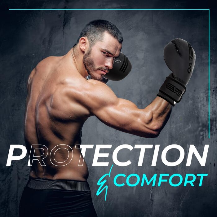 Боксерські рукавички EVO Fitness Чоловічі Жіночі ММА Муай Тай Бойові мистецтва Кікбоксинг Спаринг Тренування Бійцівські боксерські рукавички Бойові мистецтва Боксерські рукавички Пробивна груша Рожеві Обгортки для рук 16 унцій Чорні