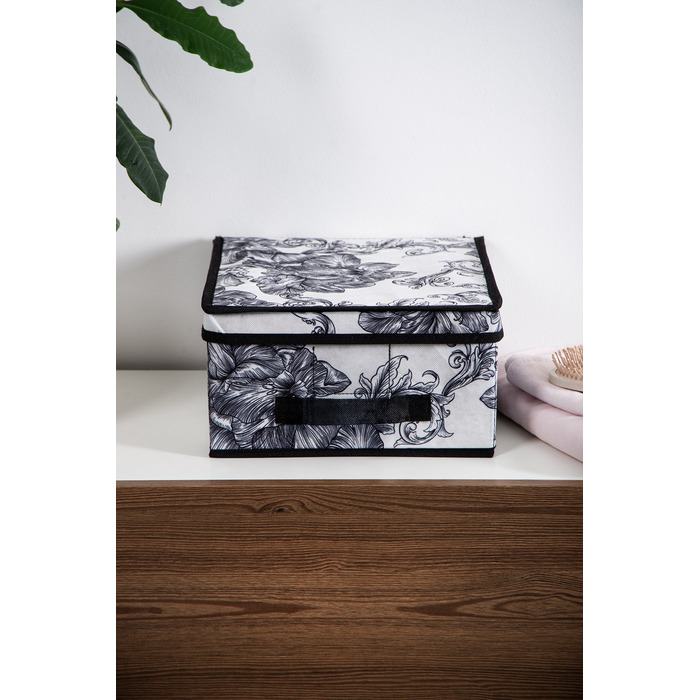 Кошик Idea Home NP-101M Anthracite Flowers 30x28x15 см (7058547)