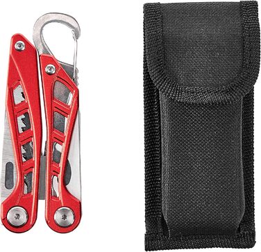 В 1 мультитул з нержавіючої сталі з нейлоновим чохлом, червоний 8 в 1 червоний, 8