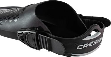 Ласти CRESSI Tonga/Комплект - Легкі регульовані короткі ласти або комплект коротких ласт повнолицьова маска Baron із широким полем зору, ідеально підходять для підводного плавання, плавання, короткі ласти для дорослих, чорний/чорний, L/XL (42/47)