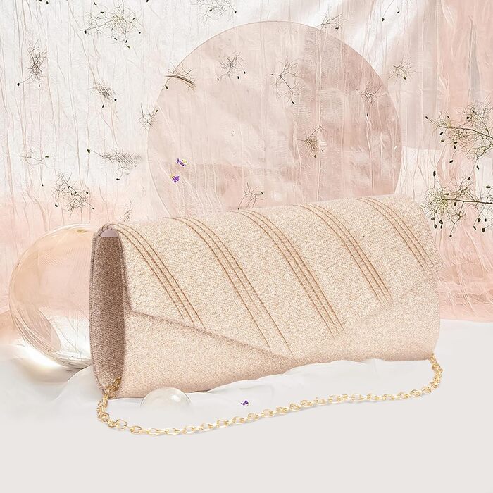 Клатч жіночий Larcenciel, блискуча сумочка з ланцюжком, вечірня сумочка з металевими паєтками для нареченої, елегантна сумка на плече для весілля, вечірки, побачення, золотий колір