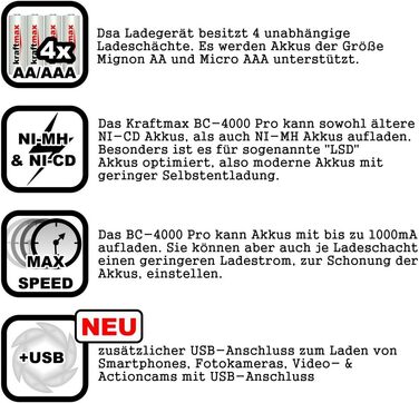 Зарядний пристрій 8 шт. AA Eneloop Akkus у коробці 8 батарейок Eneloop AA, 4000 Pro