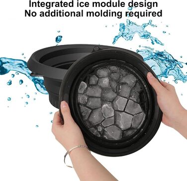 Універсальна чаша для Раковина для кемпінгу - Силіконова складна чаша, багаторазова раковина для догляду за шкірою, ванни, обличчя, охолодження, кухня, оздоровлення