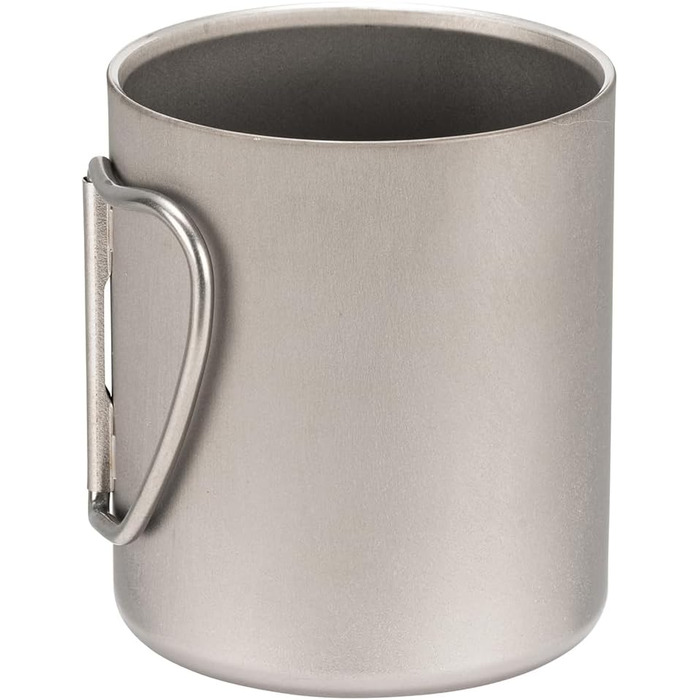 Титанова кружка Snow Peak Double Wall 300, сіра, легка ізольована кружка для кемпінгу, походів та активного відпочинку, титанова, (упаковка з 1)