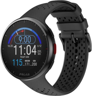 Сучасний спортивний GPS-годинник, пульсометр, смарт-годинник для чоловіків та жінок, годинник для бігу та тренувань, моніторинг сну та трекер активності Carbon Grey Pacer Pro