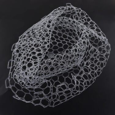 Рибальська сітка, запасна рибальська сітка 44 x 47 см, вбудована, м&39яка, гнучка, складна, без ручки, білий гумовий підсак для прісноводної та морської риболовлі