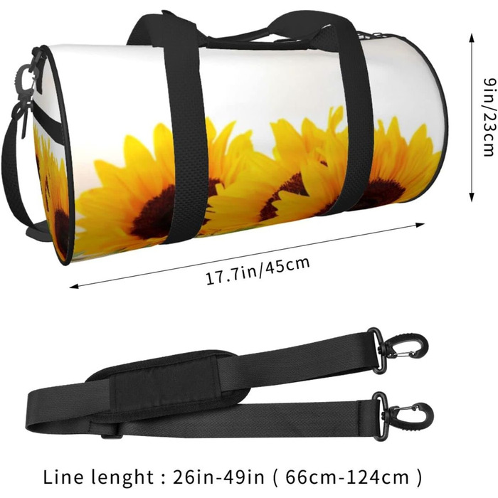 Спортивна сумка, дорожня сумка, сумка для подорожей, з принтом соняшників на дерев'яній текстурі, сумка на нічліг, чорна, універсальний розмір