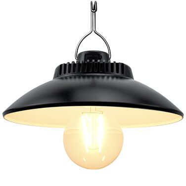 Ретро-ліхтар для кемпінгу світлодіодний акумуляторний, 200 люмен, водонепроникний IPX4, акумуляторний з батареєю 2600 мАг, наметовий ліхтар для кемпінгу та надзвичайних ситуацій (теплий білий) вінтажний