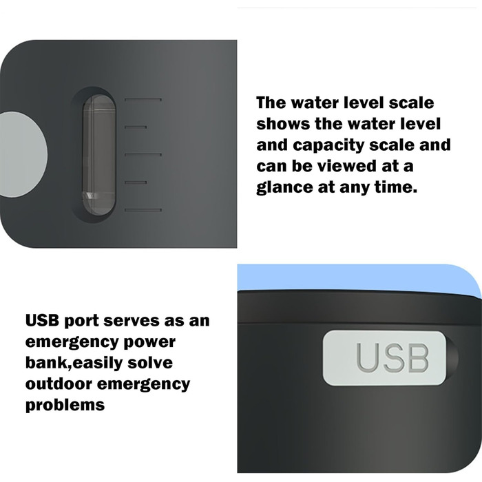 Наметовий світильник з вентилятором - зарядний від USB з 4 швидкостями вітру, як спорядження для виживання Кемпінговий вентилятор з гачком для приміщень, вулиці, офісу, відключення електроенергії, автомобіля, тенту