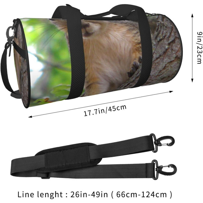 Спортивна дорожня сумка Білочка в дереві, унісекс, велика сумка для подорожей та спорту