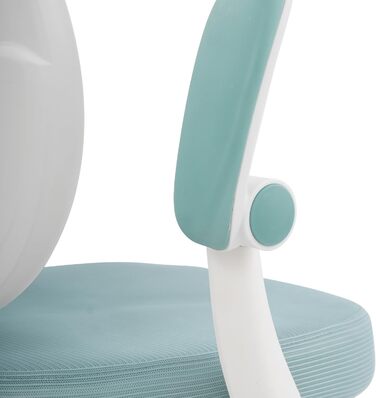 Дитячий письмовий стілець з регулюванням висоти, регульованими підлокітниками, обертовий стілець/підлітковий стілець з підставкою для ніг, регульований письмовий стілець для дітей віком 6-18 років (світло-зелений)