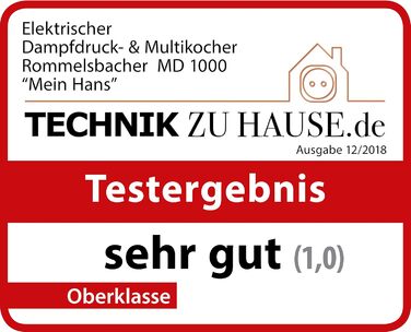 Електрична пароварка MD 1000 'MeinHans - оригінал - 14 автоматичних програм, регульованих від 40 C до 170 C, 2 рівні тиску пари, к