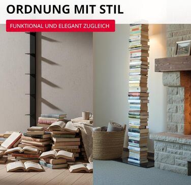 Окремостояча книжкова шафа зі сталі з порошковим покриттям, висотою 170,5 см, компактна книжкова шафа з основою та полицями, сучасний дизайн (735B)