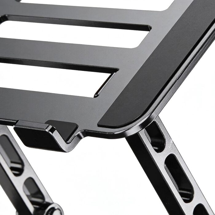 Підставка для ноутбука на стіл З охолодженням, з поворотною базою на 360 Регульований тримач для планшета - для роботи, навчання, дому, ігор, для чоловіків, жінок, дорослих. Чорний колір